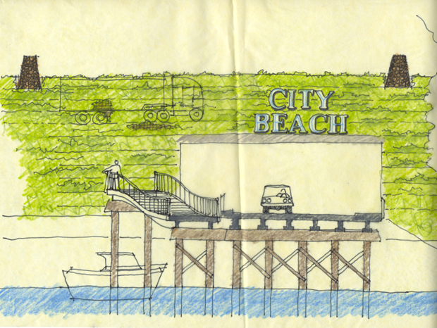 Green Wall Sketch by Mark Spitzer