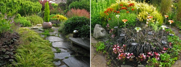 July 2012:  Paths and details, more solar lights