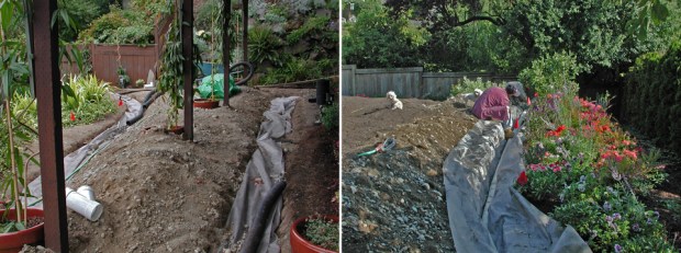 Summer 2006:  Beginning the rain garden