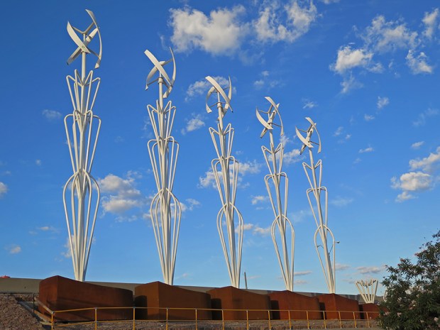 Turbines and morning sky, September 2014