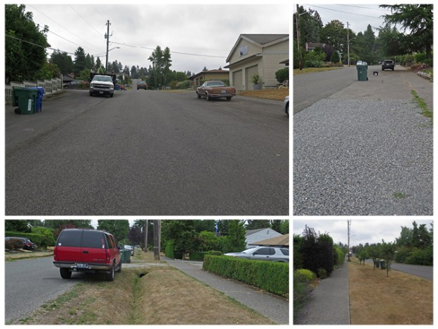 Typical residential streets in the Broadview neighborhood