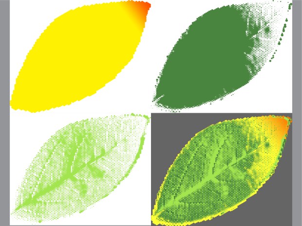 The column wraps are made up of three layers that stack up to make the final image.