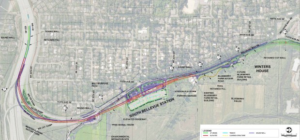 The South Bellevue Station sit next to the Mercer Slough