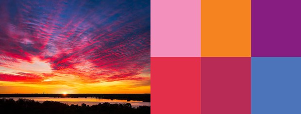 Colorful Sunrise Over the Lake